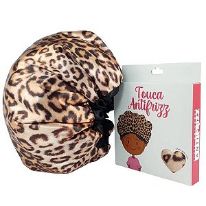 Touca de Cetim Oncinha Ajustável Camada Dupla - Anti Frizz