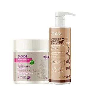 Duo Ativador de Cachos e Gelatina Crespo Power 500mL - Apice | Definição, Nutrição e Controle