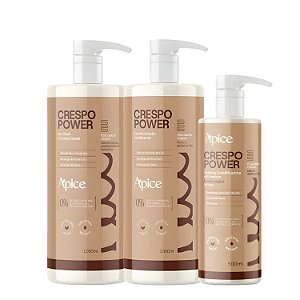 Trio Crespo Power Co Wash, Condicionador e Gelatina 1L- Apse