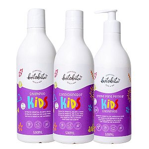 Trio Kids Shampoo, Condicionador e Creme de Pentear Cachinhos 500mL - BetoBita