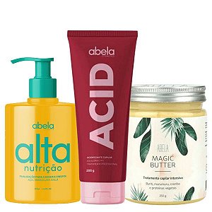 Trio Magic Butter, ACID e Finalizador Alta Nutrição - Abela