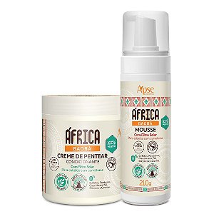 Duo Creme de Pentear 500g e Mousse África Baobá - Apice Cosméticos
