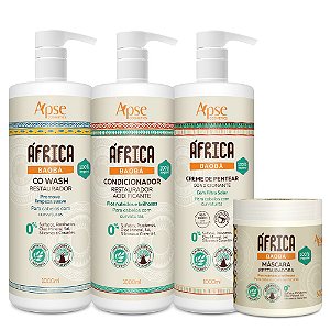 Kit Pro África Baobá 4 Produtos C/ Co Wash 1L - Apse Cosmetics