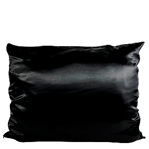 Fronha de Cetim Anti Frizz Preta Com Zíper Queen Size 55x70 - Soulta