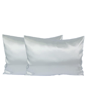 Duo Fronhas de Cetim Anti Frizz Branca Com Zíper Queen Size 55x70 - Soulta