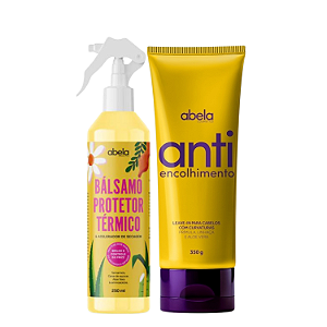 Duo Finalizador Antiencolhimento e Bálsamo Protetor - Abela Cosmetics | Finalização para cachos