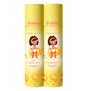 Duo Infantil Creme de Pentear e Gel Creme Super Curly - Dhonna | Cachos Definidos o Dia Todo