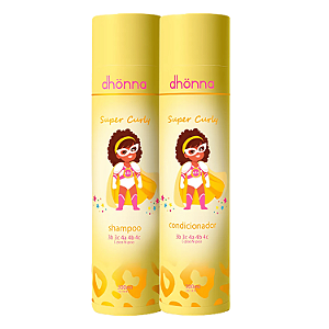 Duo Shampoo e Condicionador Super Curly - Dhonna | Cachinhos macios, brilhantes e livres de ressecamento