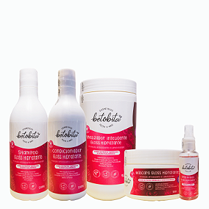 Kit Gloss Hidratante Completo - BetoBita | Hidratação Profunda e Brilho Intenso