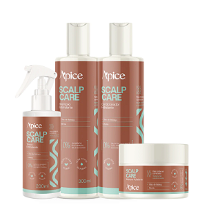 Kit Shampoo, Condicionador, Máscara e Tônico Scalp Care 300ml – Apice | Estimula o Crescimento Saudável dos Fios