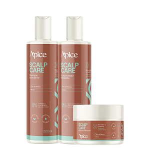 Trio Shampoo, Condicionador e Máscara Scalp Care 300ml – Apice | Frescor e Nutrição para Todos os Dias