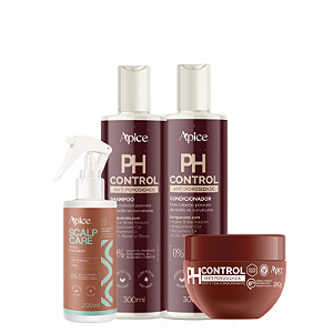 Trio PH Control + Tônico Capilar Scalp Care - Ápice |  Nutrição Intensa e Finalização Duradoura
