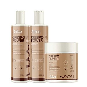 Trio Crespo Power Shampoo, Condicionador e Creme de Pentear 500g - Apice Cosméticos | Cabelos Crespos Poderosos