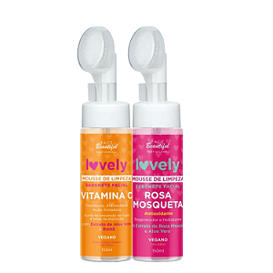 Kit Mousse de Limpeza Facial Rosa Mosqueta + Vitamina C 150mL - Face Beautiful | Skincare Antioxidante e Hidratante