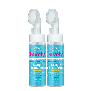 Duo 2x Sabonete Facial Mousse Espuma de Limpeza Ácido Hialurônico 150ml – Face beautiful | Limpeza Profunda, Hidratação,