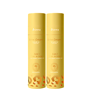 Duo 2x Gel e Creme Crespos 2 em 1 300mL - Dhonna | Hidratação e Controle do Frizz