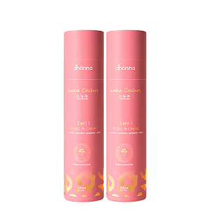 Duo 2x Gel e Creme Cachos 2 em 1 300ml - Dhonna | Definição e Hidratação para Cachos Perfeitos