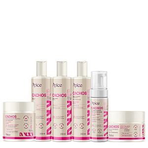 Kit Cachos Essence 6 Produtos - Apice | Tratamento, Nutrição Intensa e Controle do Frizz