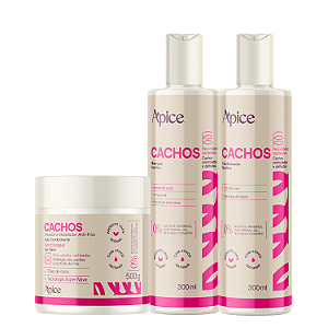 Trio Shampoo, Condicionador e Ativador de Cachos 500g Essence – Apice Cosméticos | Cuidado Essencial em 3 Passos
