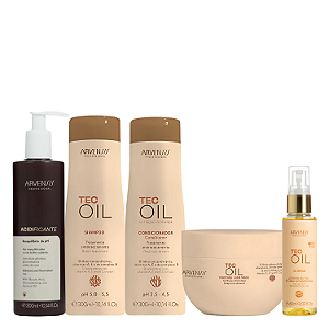 Kit Completo Tec Oil 300g e Acidificante - Arvensis | Tratamento Completo para Cabelos Porosos e Ressecados