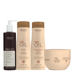 Trio Tec Oil 300g e Acidificante - Arvensis | Tratamento Completo para Cabelos Porosos e Ressecados