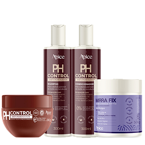 Kit Antiporosidade PH Control + Creme Nutri Waves - Ápice | Cachos Nutridos, Alinhados e Definidos