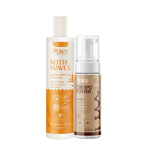 Kit de Finalização Gelatina Nutri Waves + Mousse Crespo Power – Apice |  Definição, Brilho e Revitalização