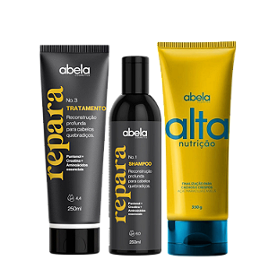 Kit Abela Repara + Finalizador Alta Nutrição – Cachos Hidratados, Nutridos e sem Frizz