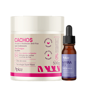 Kit Ativador de Cachos Essence + Óleo Mirrafix Apice – Definição, Nutrição e Brilho para Cabelos Cacheados