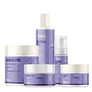 Kit Mirra Fix Shampoo, Ativador, Máscara, Mousse e Gelatina - Apice  | Hidratação profunda, Definição e Controle do friz