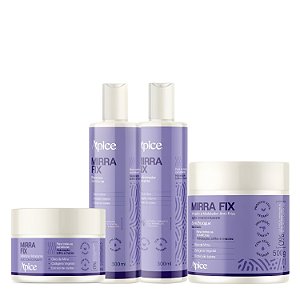 Kit Mirra Fix Shampoo, Condicionador, Ativador e Máscara - Apice | Limpeza Suave, Tratamento Profundo e Finalização Nutr