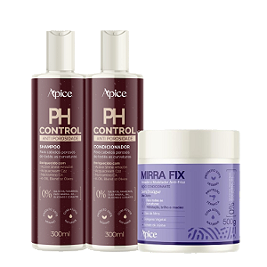 Kit Ph Control + Ativador de Cachos Mirra Fix – Apice | Hidratação e Definição Antifrizz