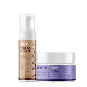 Kit Finalização Para Crespos Gelatina Mirra Fix + Mousse Crespo Power – Apice | Definição e Day After Perfeito