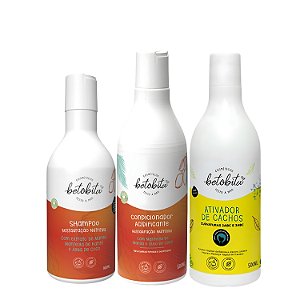 Kit BetoBita Shampoo e Condicionador Acidificante + Ativador de Cachos - Restauração Nutritiva e Definição para Cachos