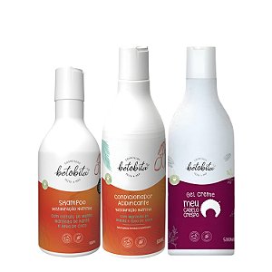 Kit BetoBita Shampoo e Condicionador Acidificante + Gel Creme Meu Cabelo Crespo - Nutrição, Definição e Hidratação