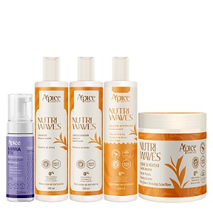 Kit Apice Nutri Waves + Mousse Mirra Fix - Nutrição Profunda, Definição e Brilho
