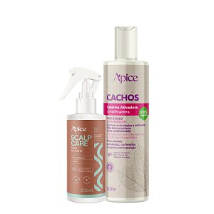 Kit Apice Gelatina Cachos + Tônico Scalp Care - Crescimento Capilar e Definição poderosa