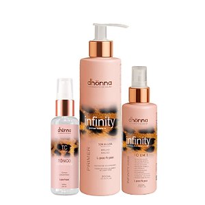 Kit Dhonna Infinity e Tônico Fortalecedor Capilar - Definição, Alta Fixação e Brilho