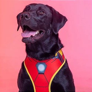 Coleira Peitoral - Homem De Ferro - Pp