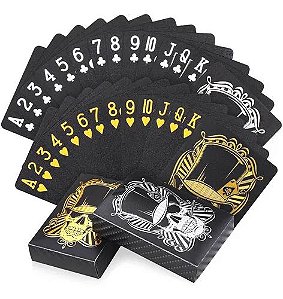 Baralho de Caveira - Cartas Skull Black - Design Moderno