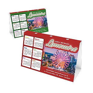 Calendário de Mesa com Porta Canetas
