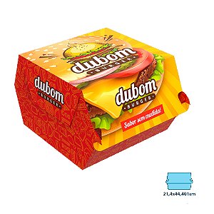 Embalagem para Hambúrguer Grande Supremo 300g Sem Verniz