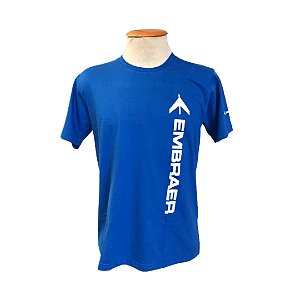 CAMISETA EMBRAER LOGO AZUL ROYAL - EMBRAER