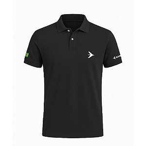 Camisa Polo Preta Embraer