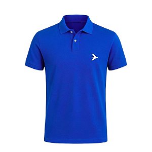Camisa Polo Azul Royal Embraer