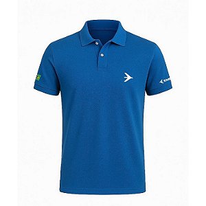 Camisa Polo Azul Embraer