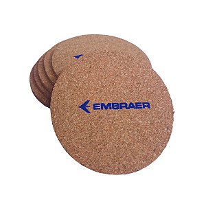 Kit 6 Porta Copos Ecológico em Cortiça