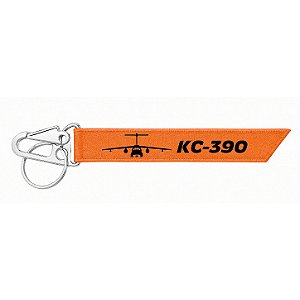 Chaveiro Mosquetão KC-390 - Laranja
