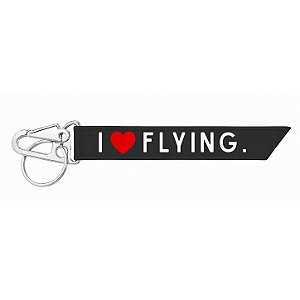 Chaveiro Mosquetão I love Flying