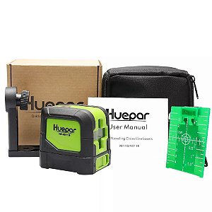 Nivel Eletronico a Laser 2 Linhas Verde Huepar